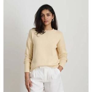 Alex Mill Mariner Roll Neck Cotton Cream Sweater. Small